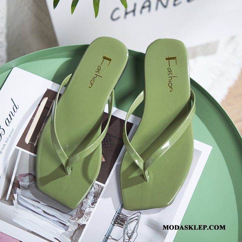 Damskie Japonki Oferta Tendencja Buty Odzież Wierzchnia Kapcie Lato Czarny Czerwony