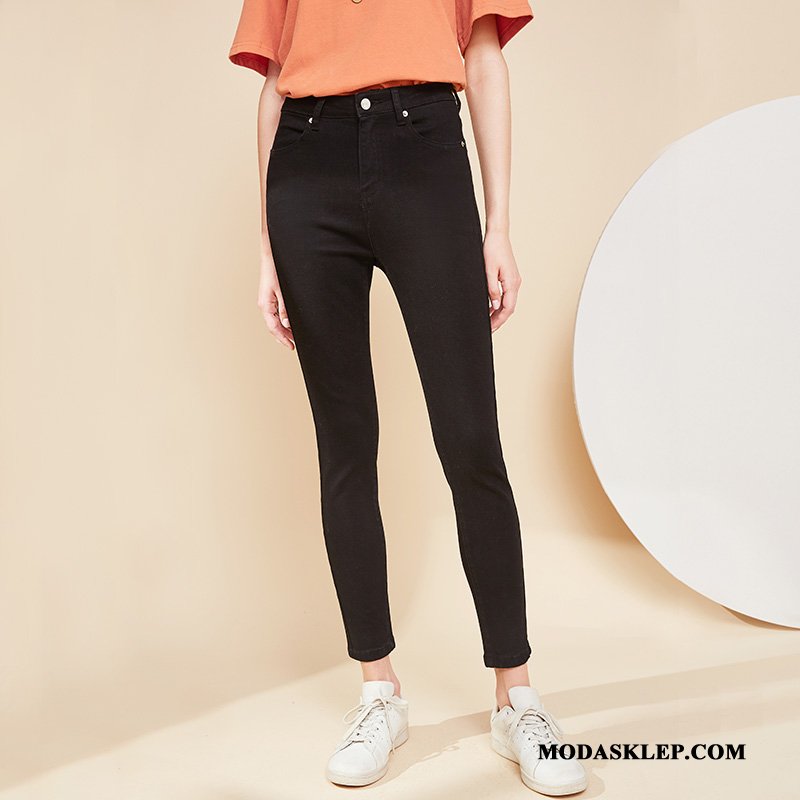 Damskie Jeansy Na Sprzedaż Nowy Wysoki Stan 2019 Slim Fit Elastyczne Niebieski