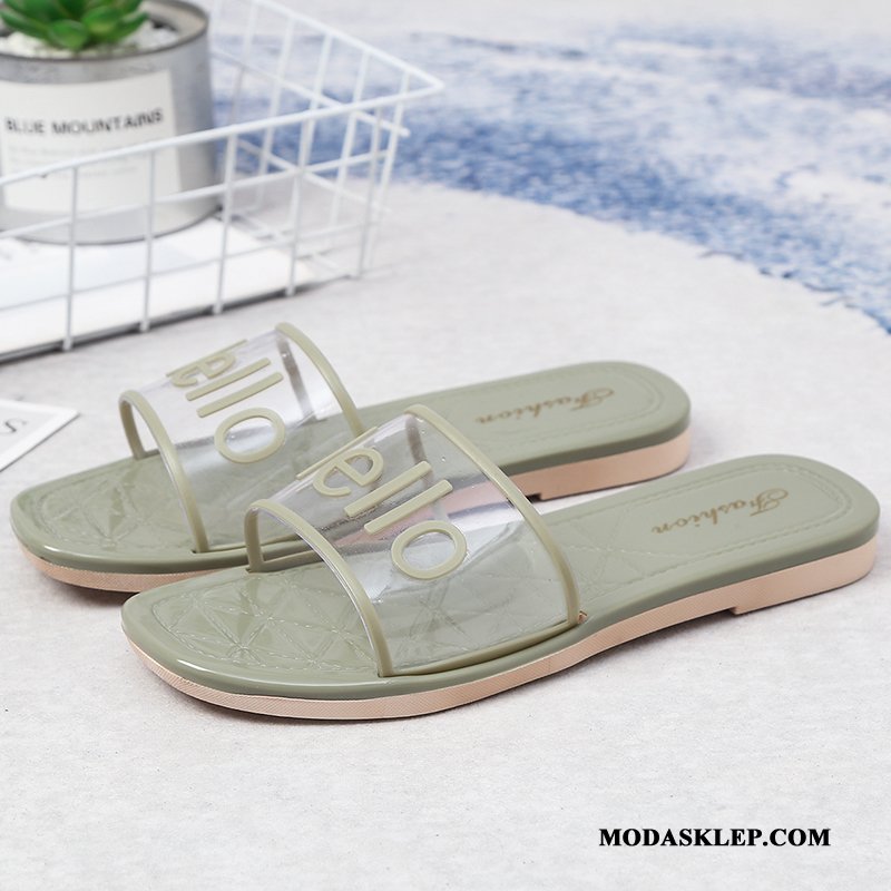 Damskie Kapcie Oferta Moda Lato Damska Odzież Wierzchnia Plażowe Czerwony Żółty
