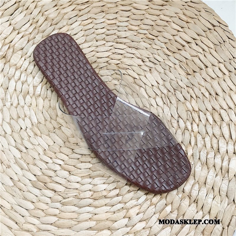 Damskie Kapcie Tanie Buty Kwadratowa Głowa Wszystko Pasuje Damska Wiosna Biały