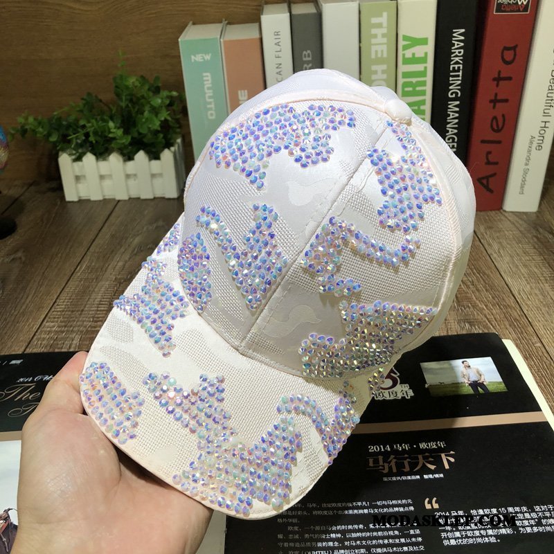 Damskie Kapelusz Na Sprzedaż Jesień Czapka Moda Rhinestone Wszystko Pasuje Biały