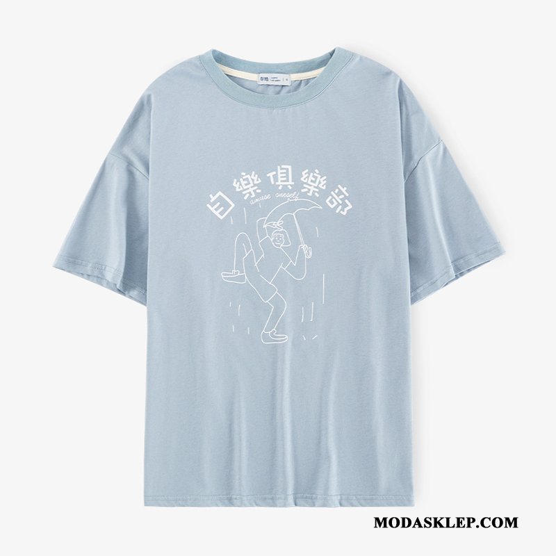 Damskie Koszulki Dyskont Lato Szerokie T-shirt Nowy Krótki Rękaw Żółty