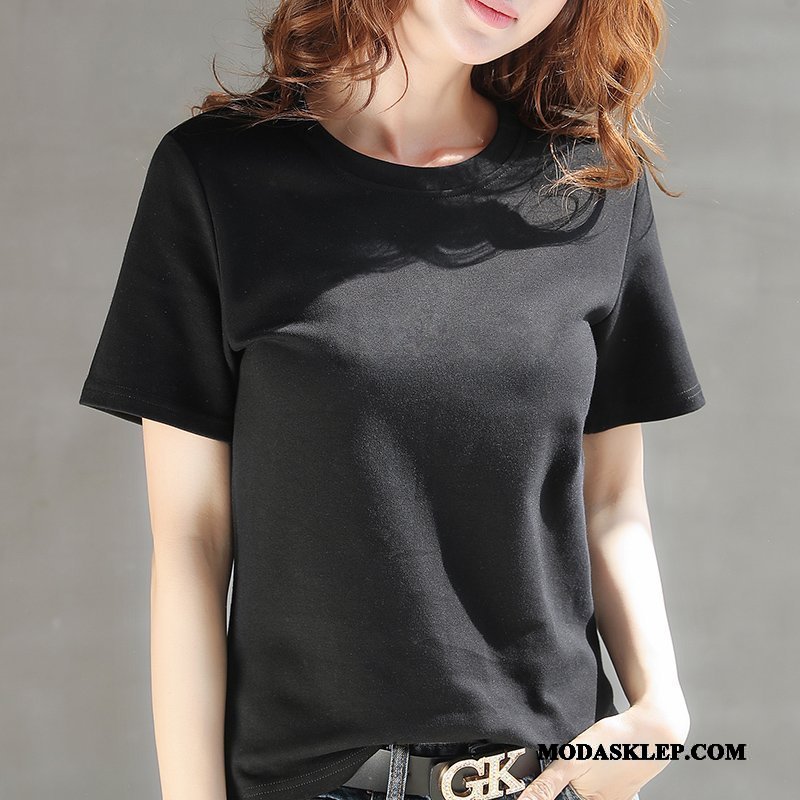 Damskie Koszulki Online Krótki Rękaw T-shirt 2019 Topy Tendencja Biały