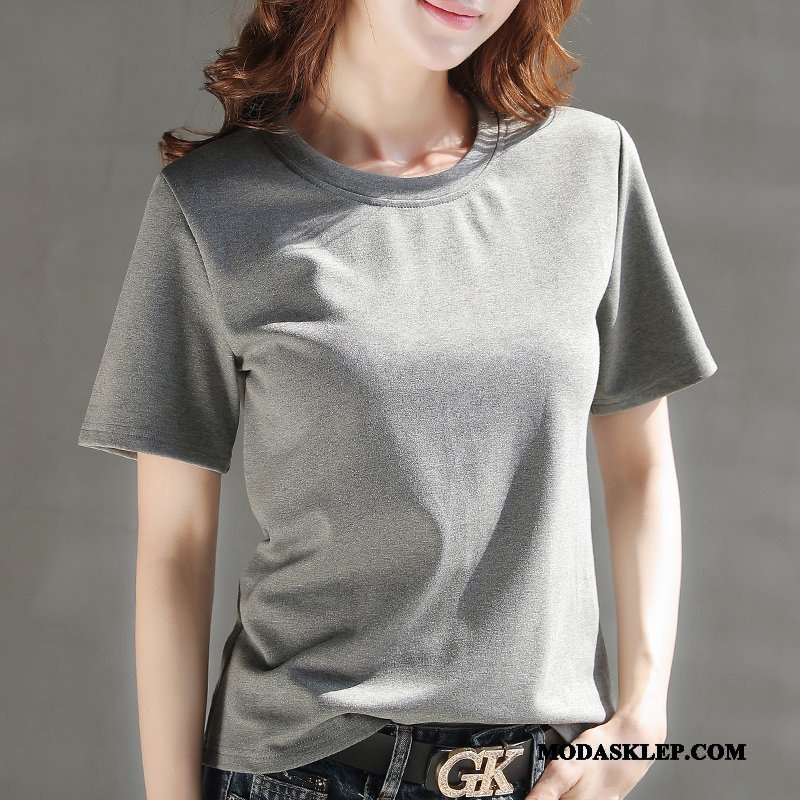 Damskie Koszulki Online Krótki Rękaw T-shirt 2019 Topy Tendencja Biały