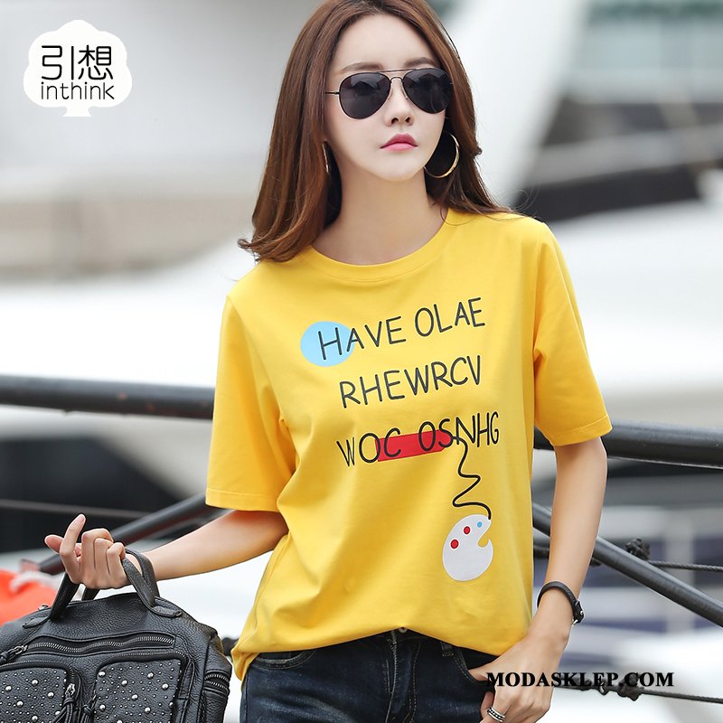 Damskie Koszulki Sklep Krótki Rękaw T-shirt Moda Nowy Wiosna Biały