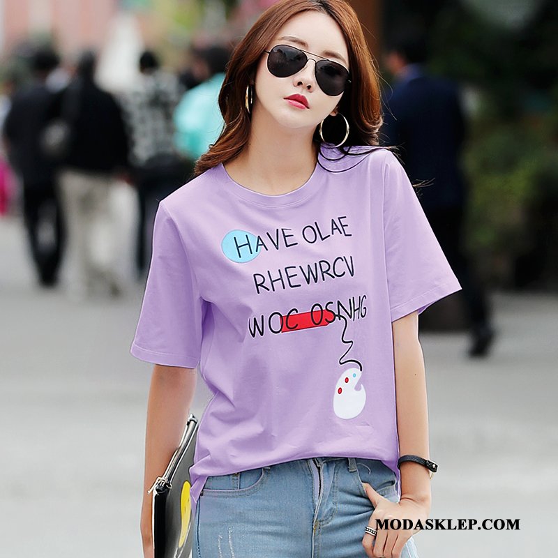 Damskie Koszulki Sklep Krótki Rękaw T-shirt Moda Nowy Wiosna Biały