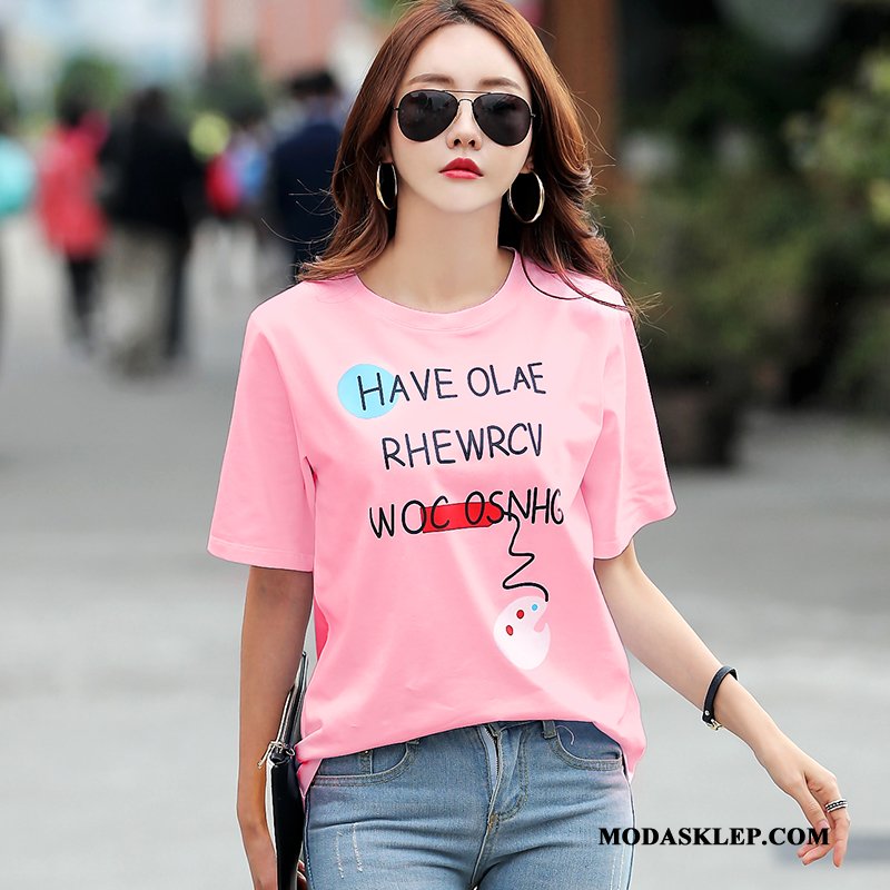 Damskie Koszulki Sklep Krótki Rękaw T-shirt Moda Nowy Wiosna Biały