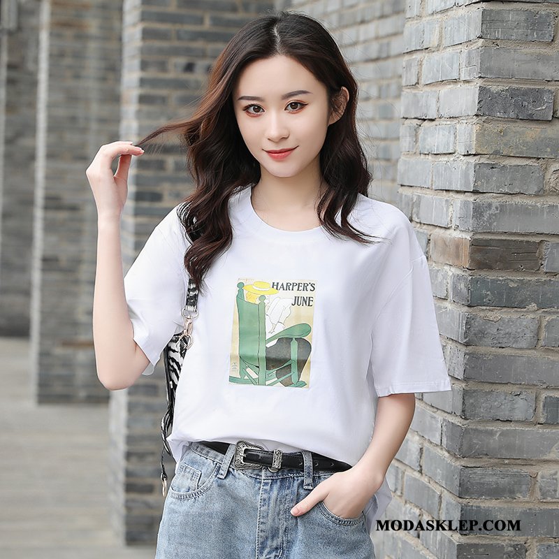 Damskie Koszulki Sklep T-shirt Tendencja Cienkie Damska Nowy Zielony