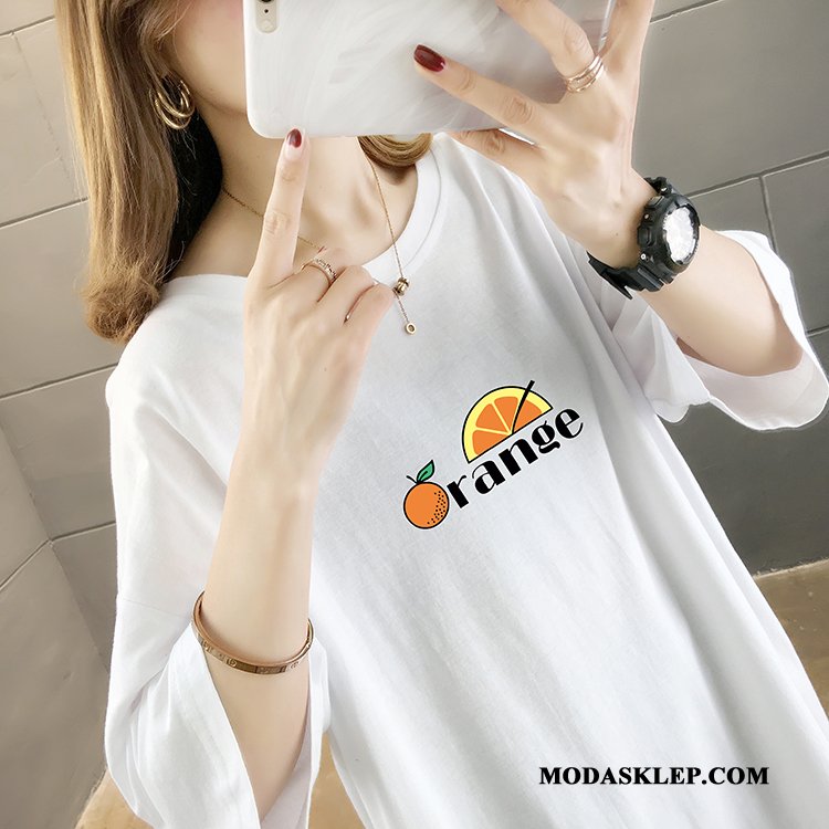 Damskie Koszulki Sprzedam Krótki Rękaw T-shirt Szerokie Nowy Topy Czarny