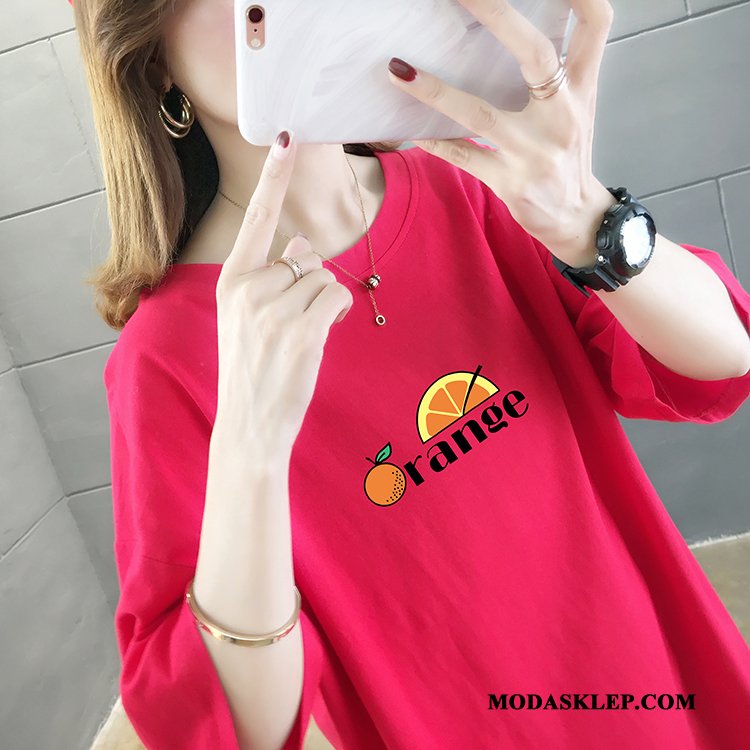 Damskie Koszulki Sprzedam Krótki Rękaw T-shirt Szerokie Nowy Topy Czarny