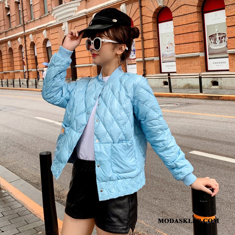 Damskie Kurtka Puchowa Online Eleganckie Casual Długi Rękaw Tendencja Moda Beżowy
