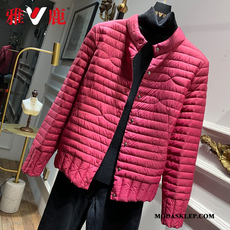 Damskie Kurtka Puchowa Sklep Lekki I Cienki Nowy Moda 2019 Damska Czarny