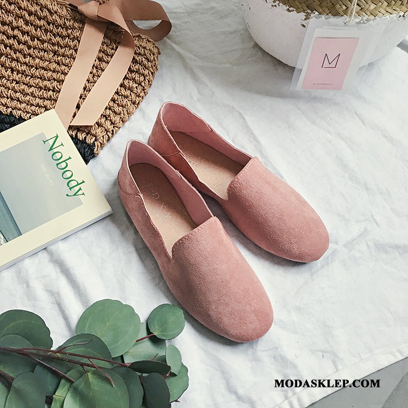 Damskie Mokasyny Kupię Slip On Buty Żeglarskie Lato Wszystko Pasuje Pojedyncze Buty Proszek Czerwony