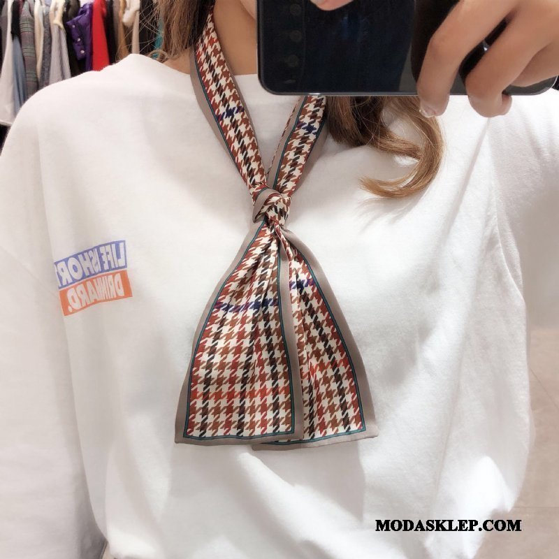 Damskie Muszka Sprzedam Damska Świeży Szaliki Trendy Wąskie Khaki