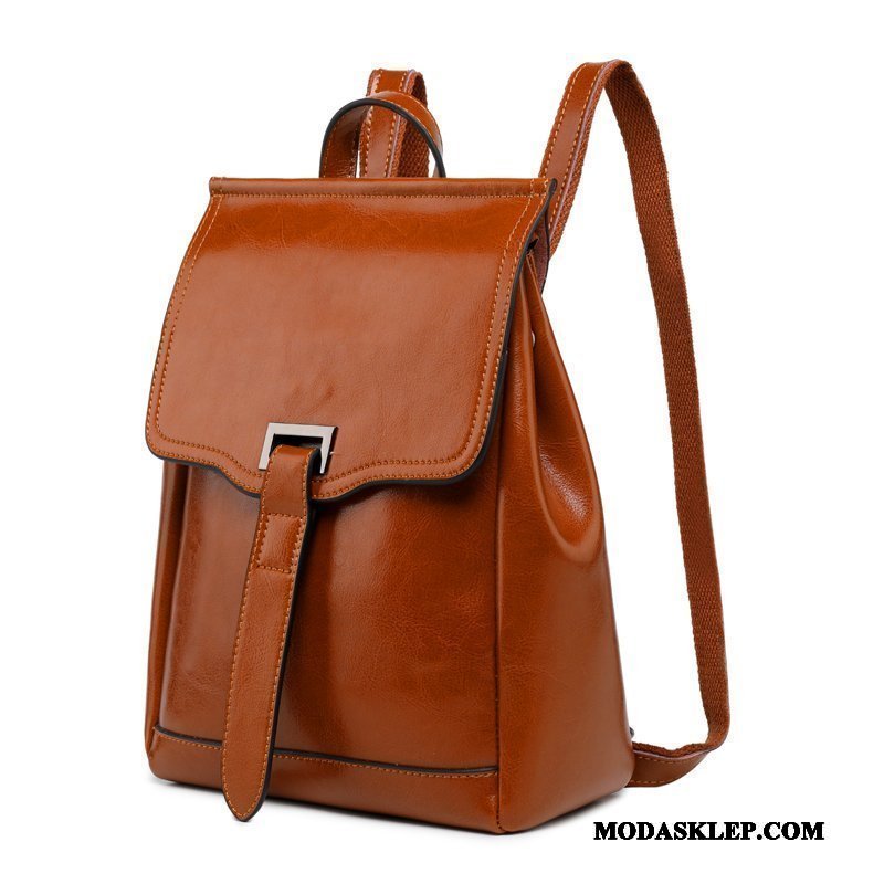 Damskie Plecak Oferta 2019 Moda Nowy Skóra Bydlęca Prawdziwa Skóra Burgund