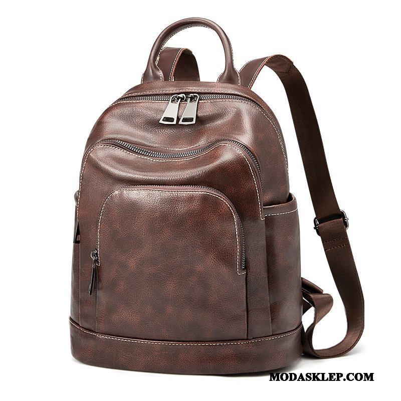 Damskie Plecak Oferta Vintage Casual Podróż Damska Nowy Czarny
