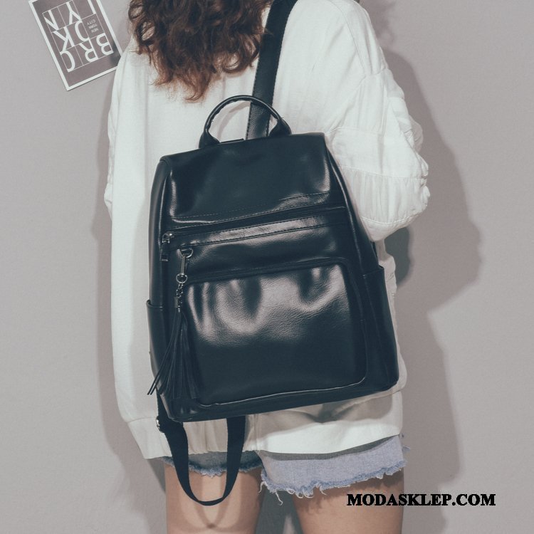 Damskie Plecak Online 2019 Miękka Skóra Moda Duża Pojemność Nowy Różowy