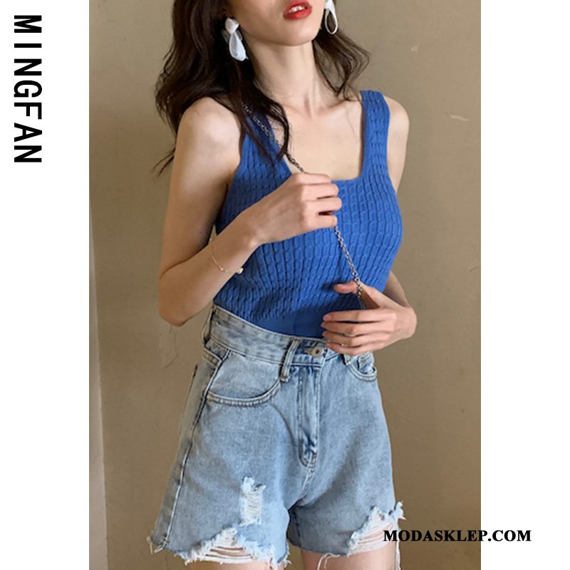 Damskie Podkoszulki Sprzedam Damska Podkoszulek Mały Slim Fit Lato Czerwony