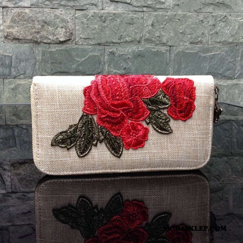 Damskie Portfele Oferta Vintage Etniczny Trzykrotnie Prosty Damska Czarny