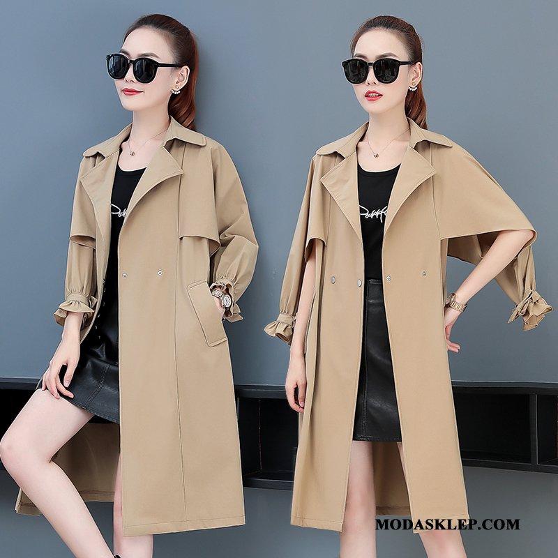 Damskie Prochowiec Na Sprzedaż Szerokie Płaszcz Długie 2019 Moda Khaki