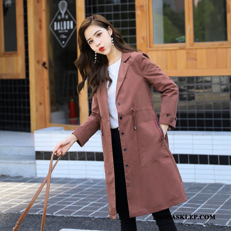 Damskie Prochowiec Oferta 2019 Nowy Garnitury Moda Wiosna Burgund