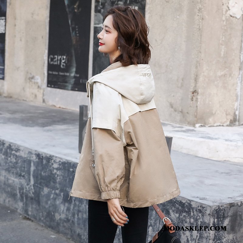 Damskie Prochowiec Online 2019 Casual Nowy Moda Jesień Zielony