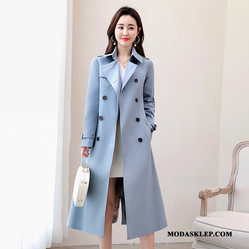 Damskie Prochowiec Sprzedam Slim Fit Eleganckie Moda Jesień Tendencja Różowy