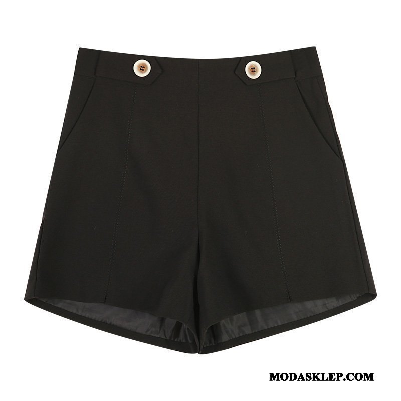 Damskie Spodenki Kup Wysoki Stan Casual Wiosna Garnitury Legginsy Biały