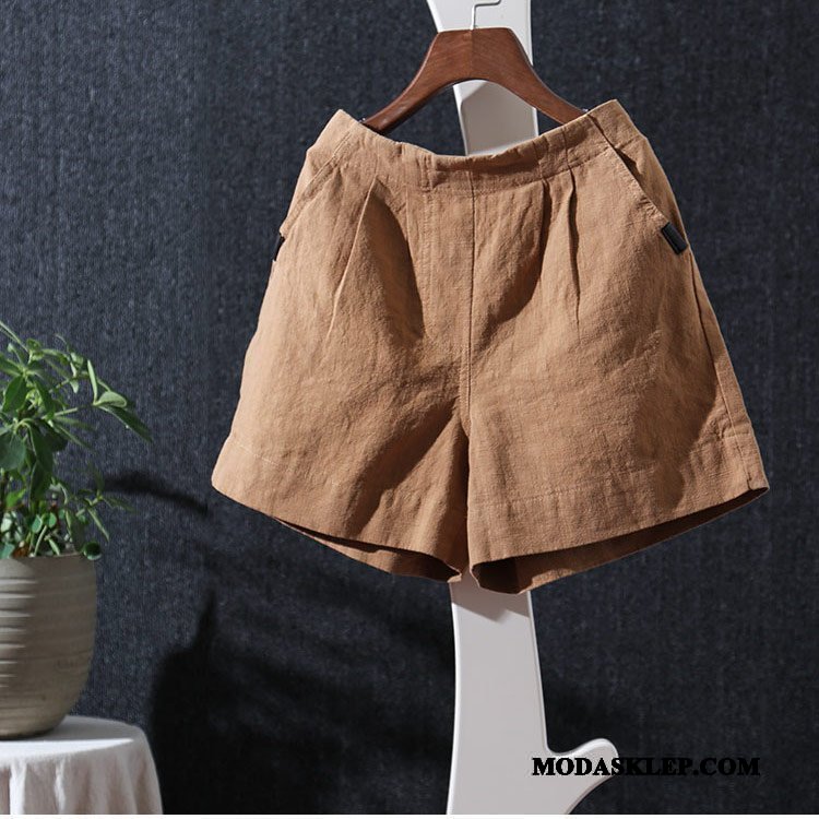 Damskie Spodenki Sklep Nowy Casual Cienkie 2019 Lato Burgund
