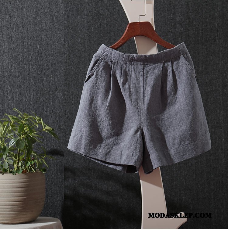 Damskie Spodenki Sklep Nowy Casual Cienkie 2019 Lato Burgund