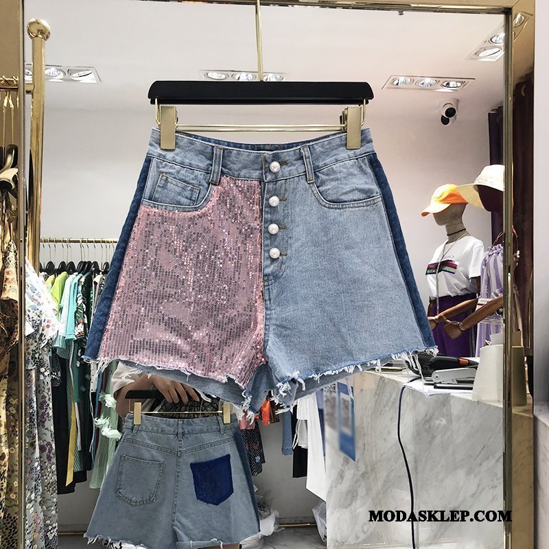 Damskie Spodenki Sprzedam Nowy Szorty Damska Denim Lato Mieszane Kolory Niebieski