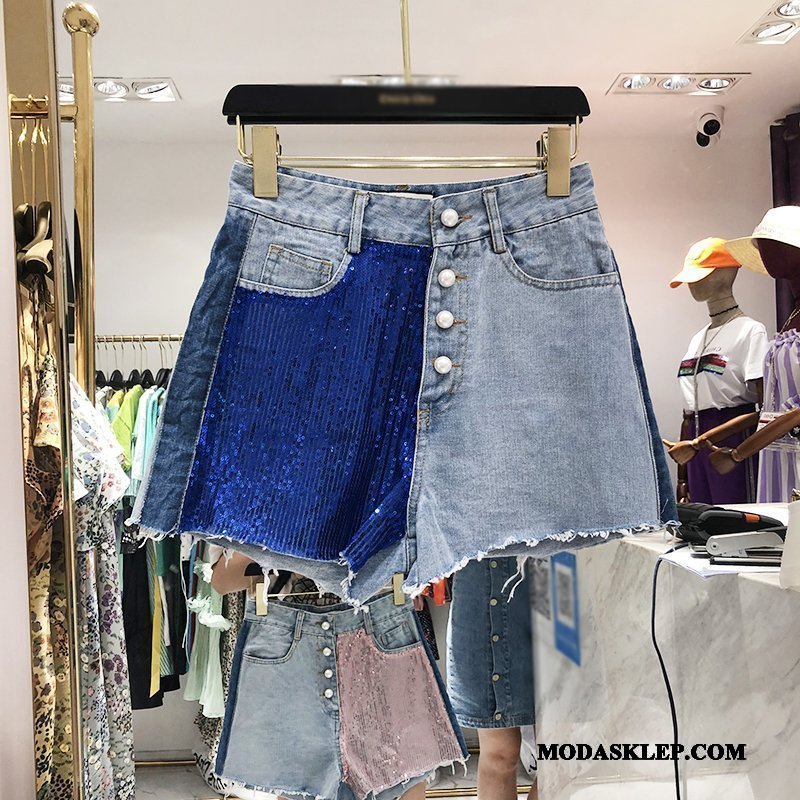Damskie Spodenki Sprzedam Nowy Szorty Damska Denim Lato Mieszane Kolory Niebieski
