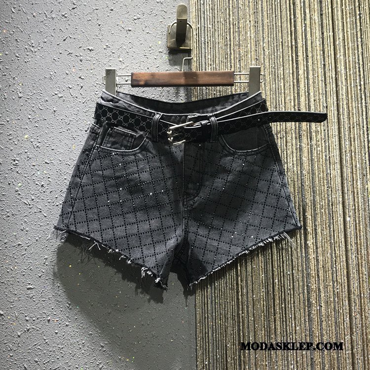 Damskie Spodenki Sprzedam Szorty 2019 Denim Wysoki Stan Nowy Szary
