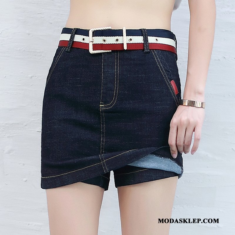 Damskie Spodenki Tanie Nowy Denim Szorty Cienkie Damska Czarny