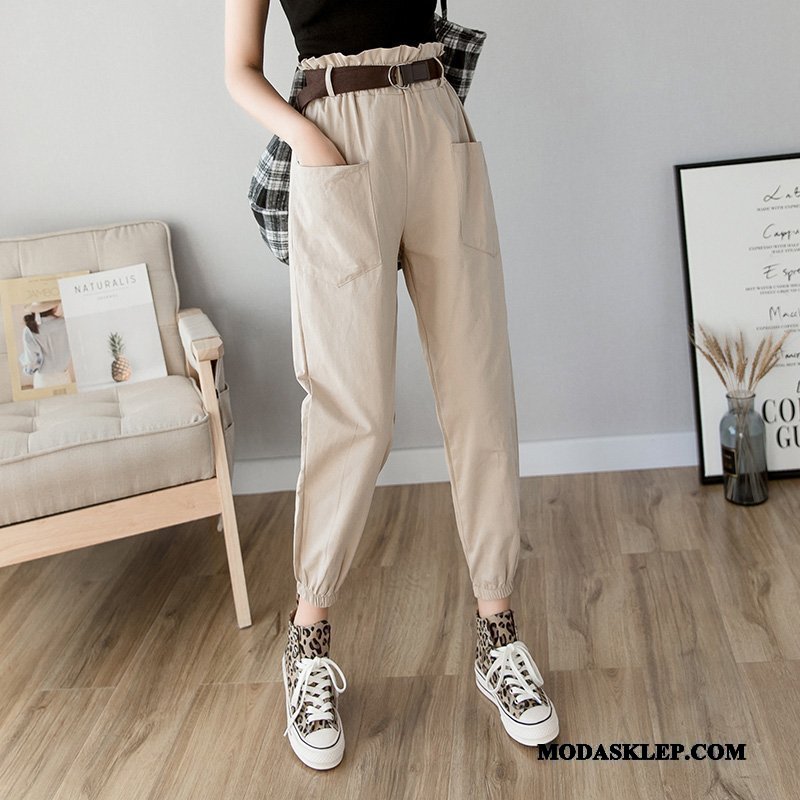 Damskie Spodnie Kup Casual Damska 2019 Cargo Eleganckie Czarny