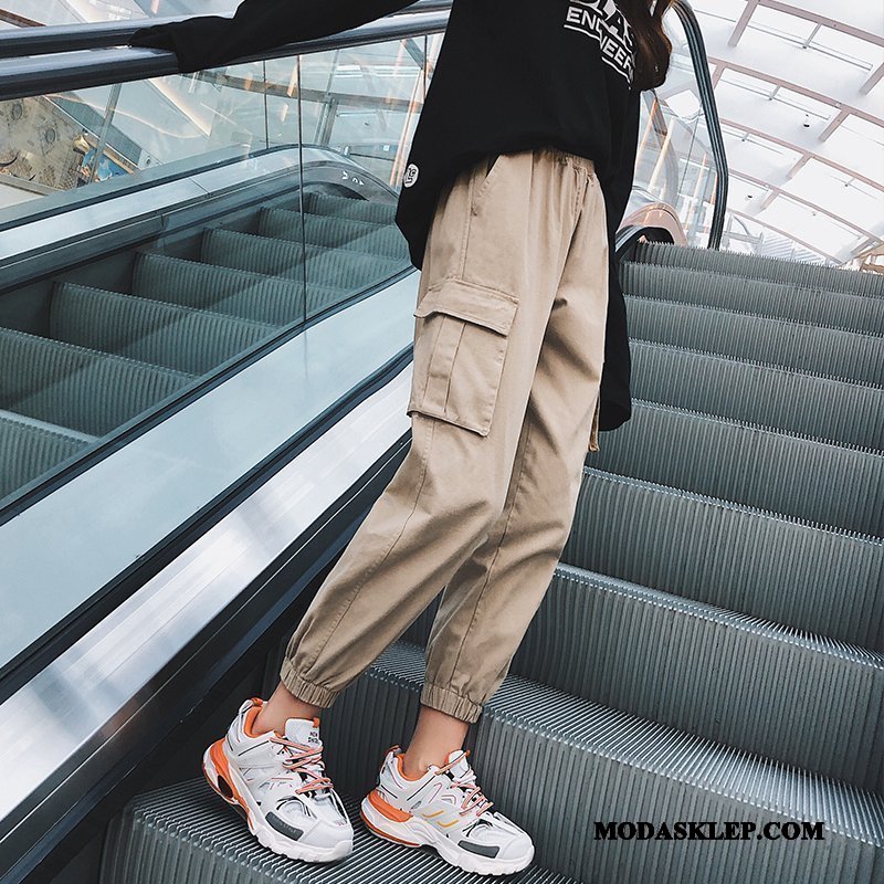 Damskie Spodnie Kupię Piękny Sportowe Slim Fit Spodnie Cargo Szerokie Khaki