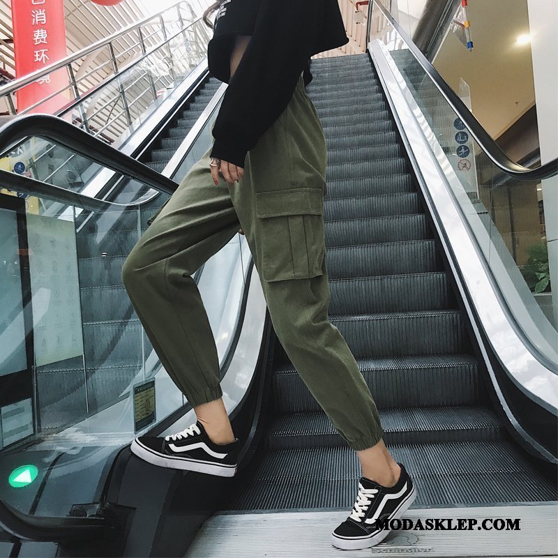 Damskie Spodnie Kupię Piękny Sportowe Slim Fit Spodnie Cargo Szerokie Khaki