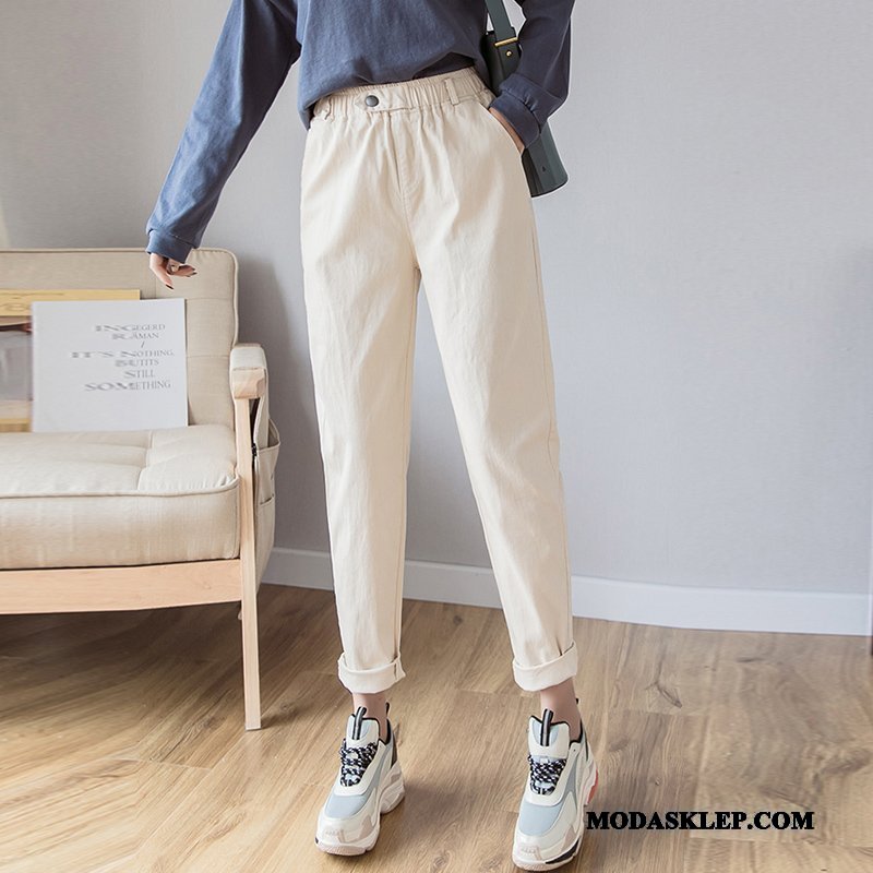 Damskie Spodnie Oferta Wiosna Casual 2019 Szerokie Damska Khaki Czerwony