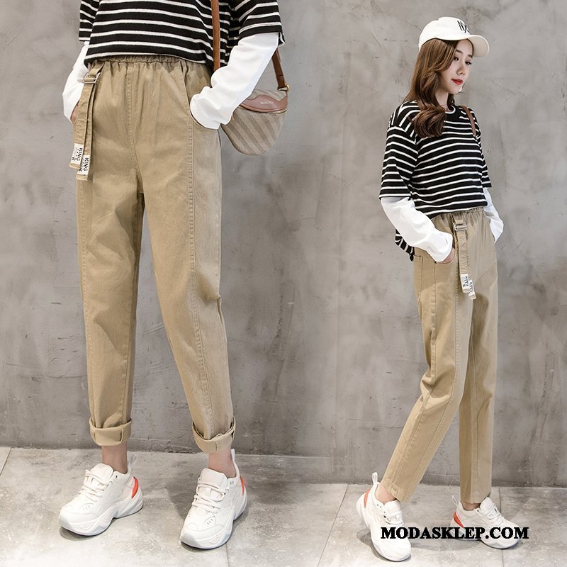 Damskie Spodnie Sprzedam Wysoki Stan Casual Super Nowy Wiosna Khaki