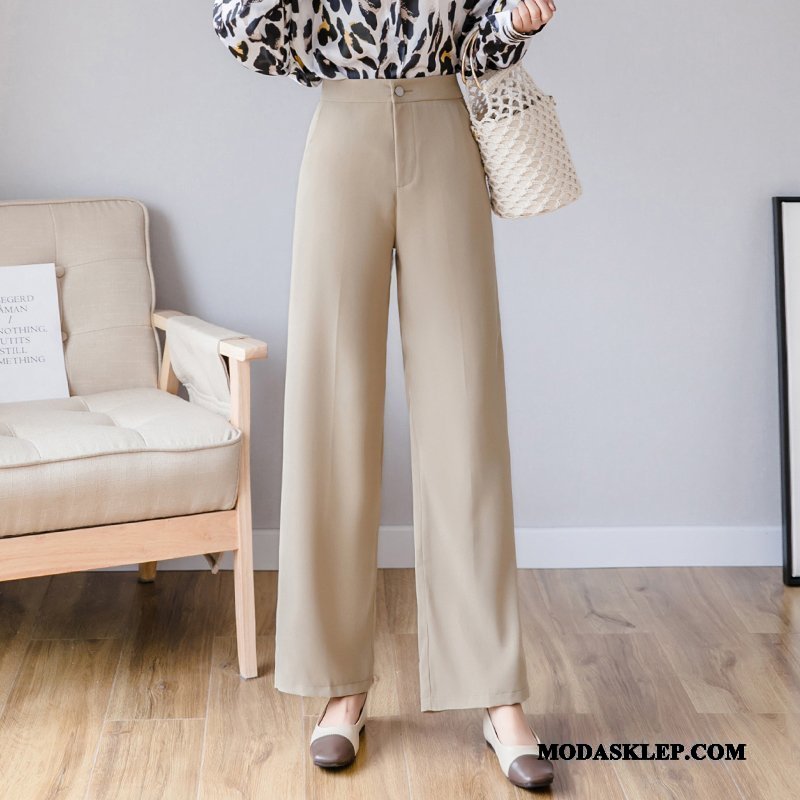 Damskie Spodnie Tanie Nowy Moda 2019 Eleganckie Damska Khaki