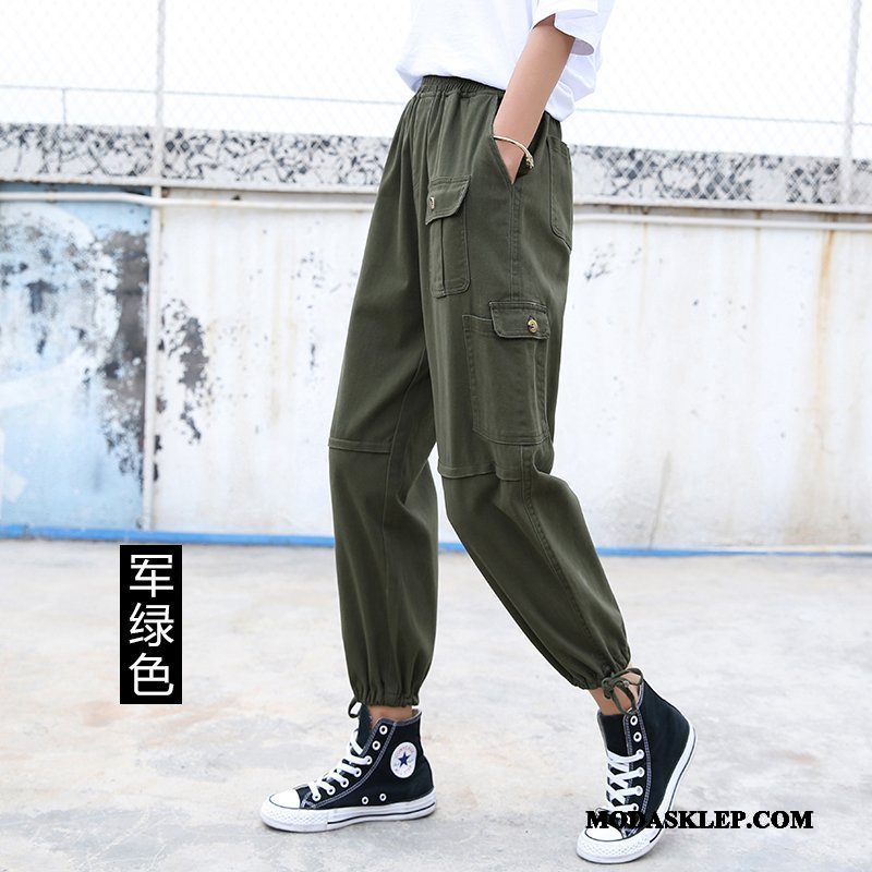 Damskie Spodnie Tanie Szerokie Damska Spodnie Cargo Slim Fit Casual Khaki