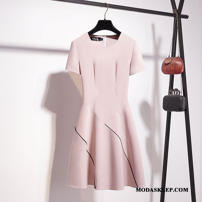 Damskie Sukienka Sklep Damska Nowy Ciasno W Talii Slim Fit Mały Proszek Czarny