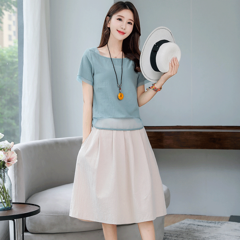 Damskie Sukienka Sprzedam Nowy Casual Dwa Kawałki 2019 Moda Żółty