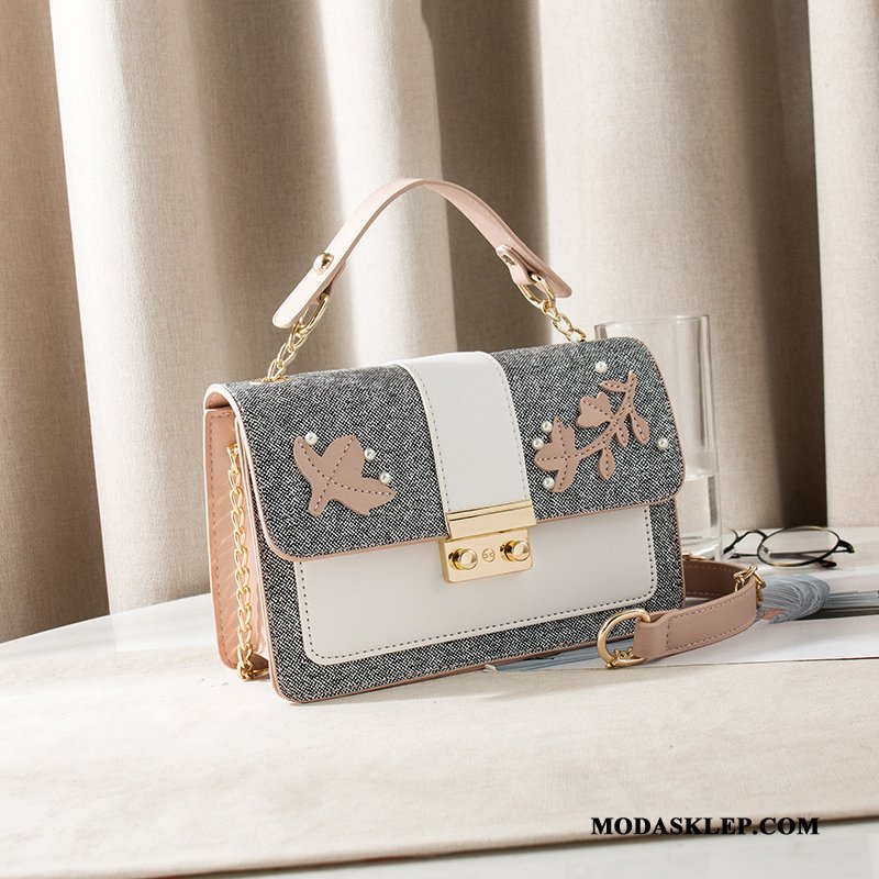 Damskie Torby Na Ramię Oferta Nowy Siatkowe Eleganckie Prosty Torba Na Ramię Szary Czerwony