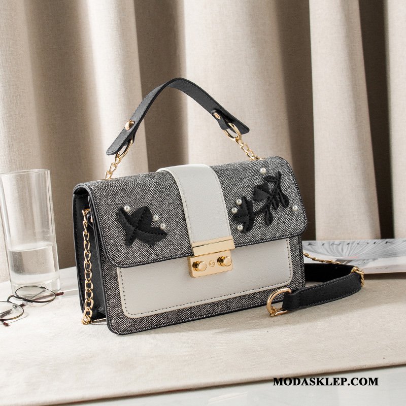 Damskie Torby Na Ramię Oferta Nowy Siatkowe Eleganckie Prosty Torba Na Ramię Szary Czerwony