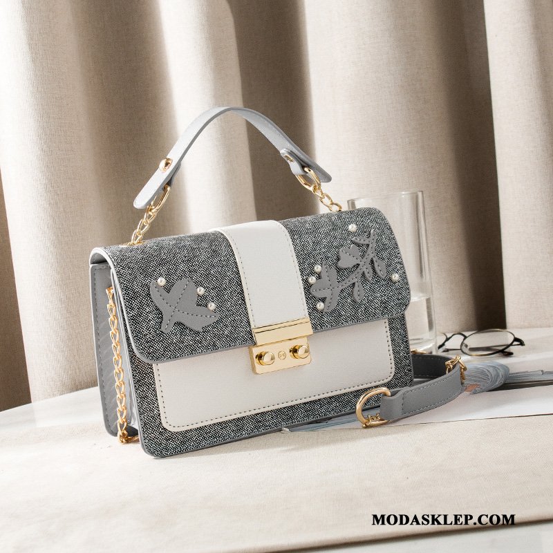 Damskie Torby Na Ramię Oferta Nowy Siatkowe Eleganckie Prosty Torba Na Ramię Szary Czerwony