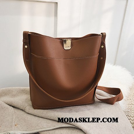 Damskie Torby Na Ramię Online Prosty 2019 Moda Nowy Duże Torby Brązowy
