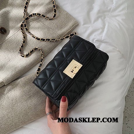Damskie Torby Na Ramię Tanie Moda 2019 Torba Na Ramię Kształt Rombu Damska Czarny