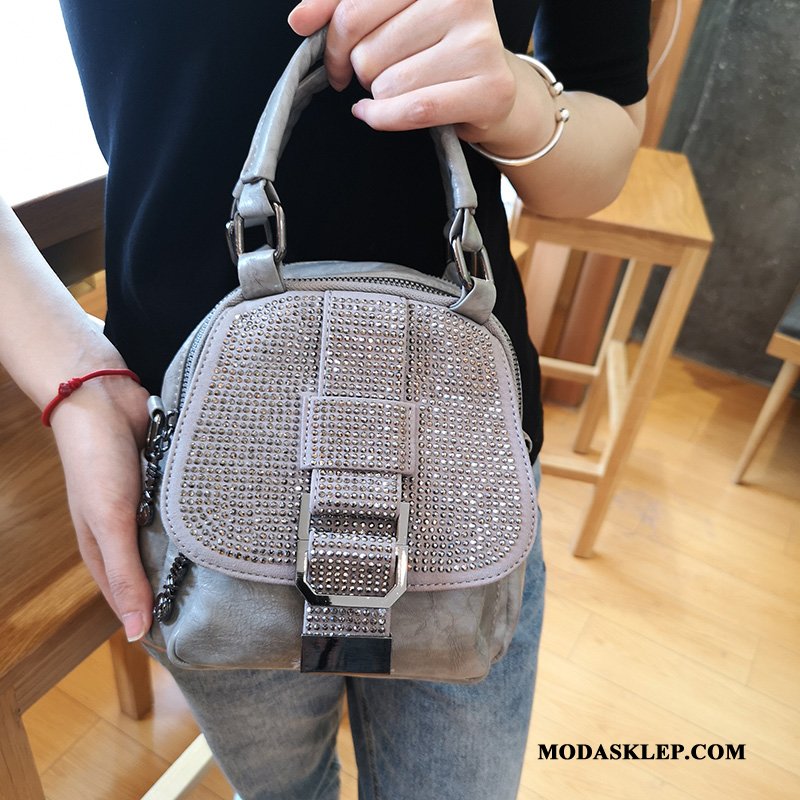 Damskie Torebki Sklep Nowy Torba Na Ramię Rhinestone Popularny Trendy Czarny