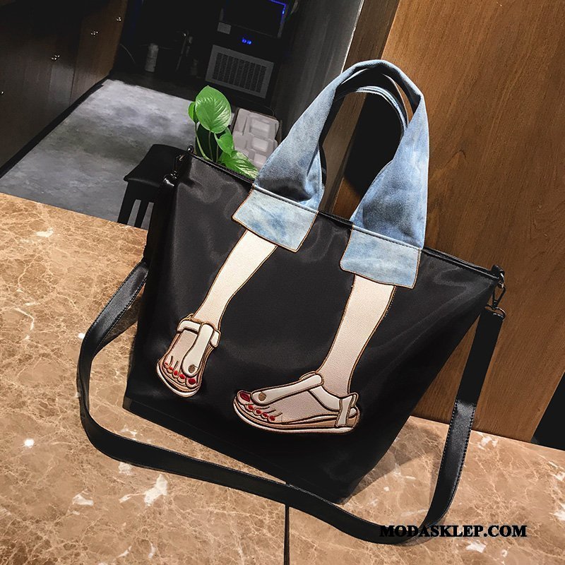 Damskie Torebki Sprzedam Torba Na Ramię Nylon Damska 2019 Szycie Czarny